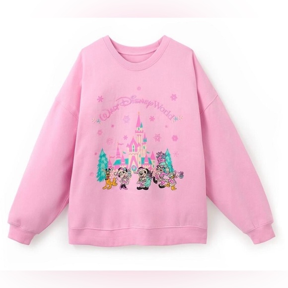 Disney Tops - Disney Parks Walt Disney World Pink Christmas Sweatshirt